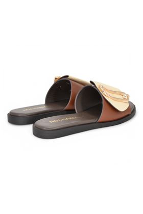 Ciabatta donna in pelle colore marrone. NOA HARMON | 9979-MARRONE